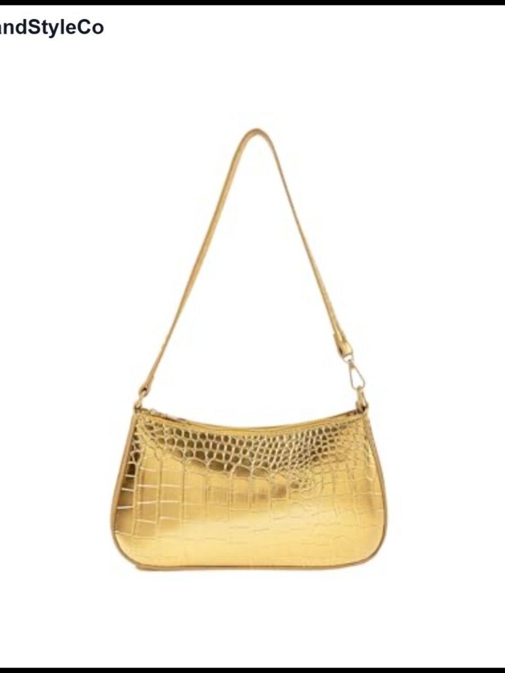 Faux Leather Crocodile Embossed Mini Clutch Purse with Detachable Strap